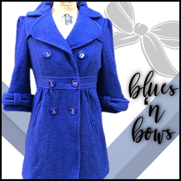 Boutique Jackets & Blazers - Blue Bow Coat
